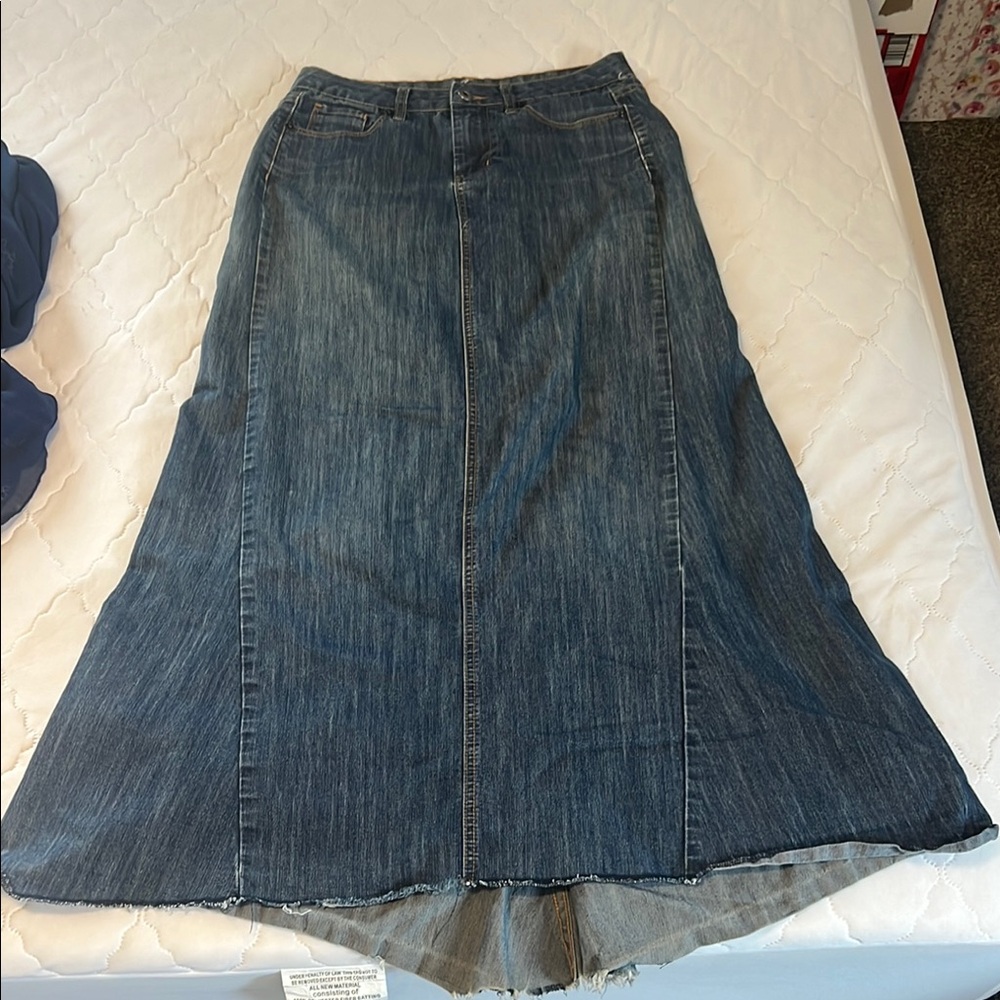 Denim A-Line Skirt